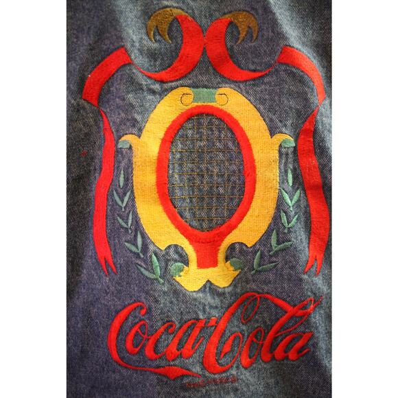 VINTAGE COCA-COLA DENIM VEST – EMBROIDERED BACK – RARE 80s/90s – MEN’S LARGE - Picture 6 of 13